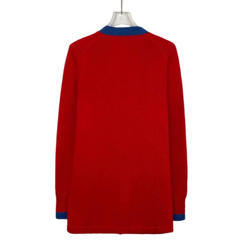 Chanel Red Cashmere V-Neck Knit Cardigan-dmc Size US L / EU 52-54 / 3 - 2 Thumbnail