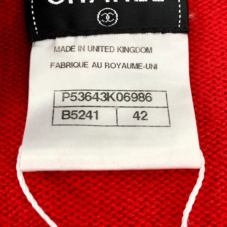 Chanel Red Cashmere V-Neck Knit Cardigan-dmc Size US L / EU 52-54 / 3 - 7 Thumbnail