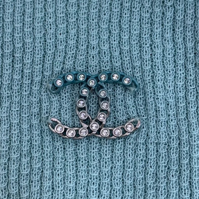 Chanel Chanel Blue Logo Pine Knit Top-dmc Size US S / EU 44-46 / 1 - 5 Thumbnail