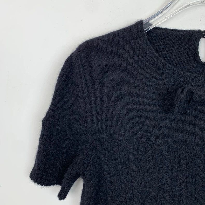 Chanel Chanel Black Knit Short Sleeve Sweater-dmc Size US XS / EU 42 / 0 - 3 Thumbnail