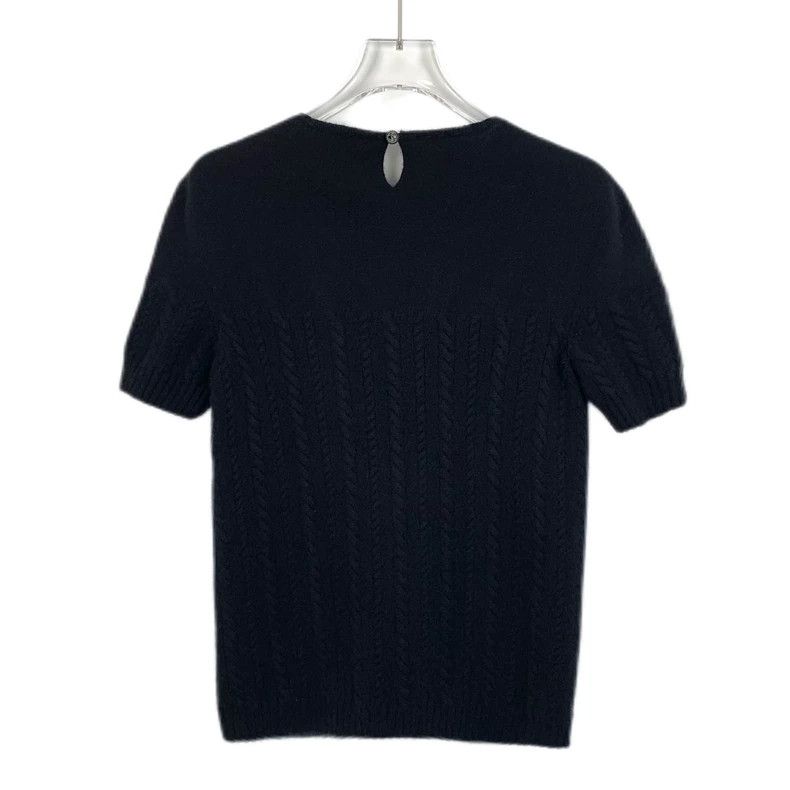 Chanel Chanel Black Knit Short Sleeve Sweater-dmc Size US XS / EU 42 / 0 - 2 Thumbnail