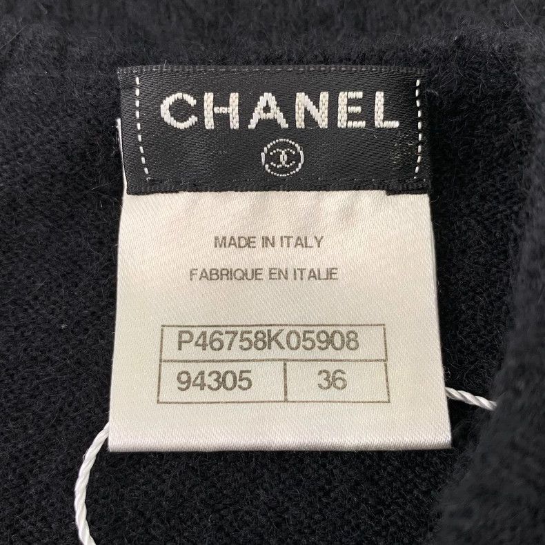 Chanel Chanel Black Knit Short Sleeve Sweater-dmc Size US XS / EU 42 / 0 - 5 Thumbnail