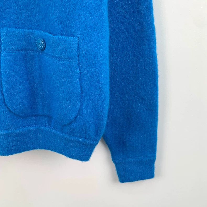 Chanel Chanel Blue Wool Long Sleeve Cardigan-dmc Size US XS / EU 42 / 0 - 5 Thumbnail