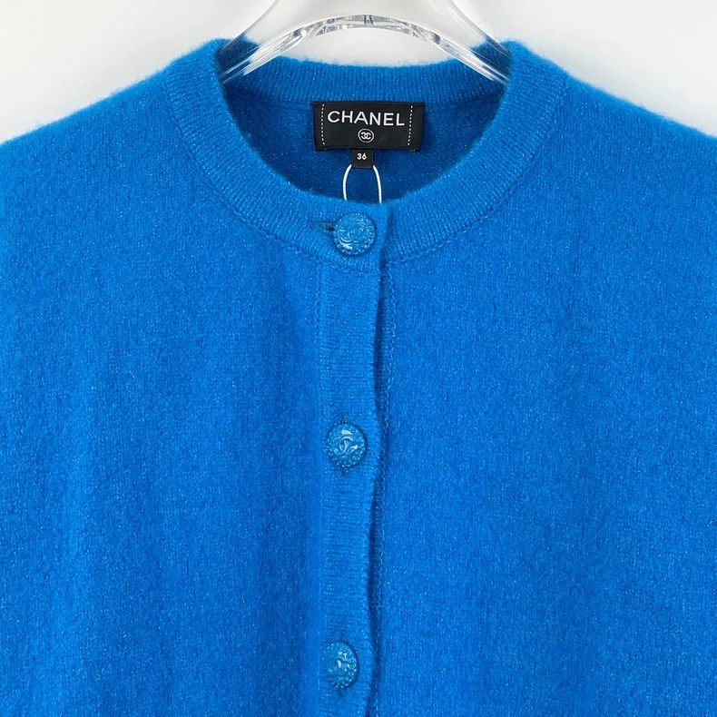 Chanel Chanel Blue Wool Long Sleeve Cardigan-dmc Size US XS / EU 42 / 0 - 4 Thumbnail