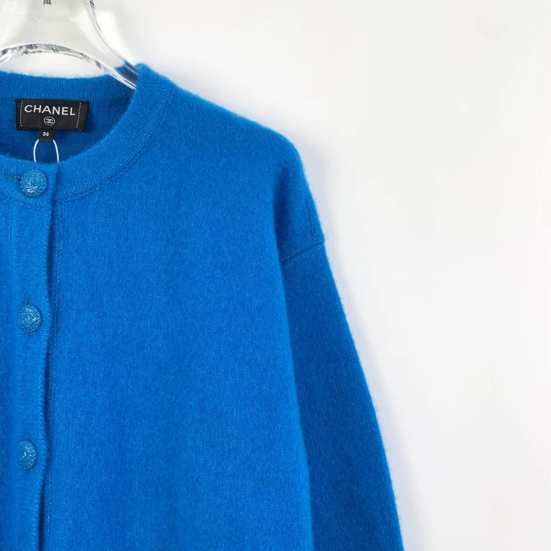 Chanel Chanel Blue Wool Long Sleeve Cardigan-dmc Size US XS / EU 42 / 0 - 3 Thumbnail