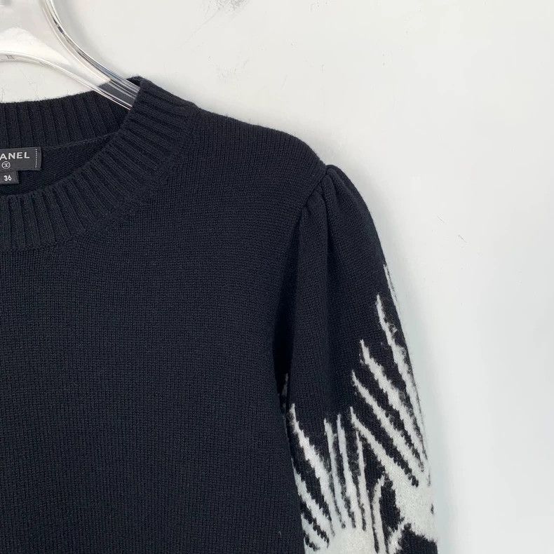 Chanel Black Knitted Sweater with Wing Design-dmc Size US XS / EU 42 / 0 - 3 Thumbnail