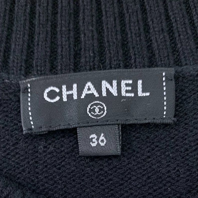 Chanel Black Knitted Sweater with Wing Design-dmc Size US XS / EU 42 / 0 - 6 Thumbnail
