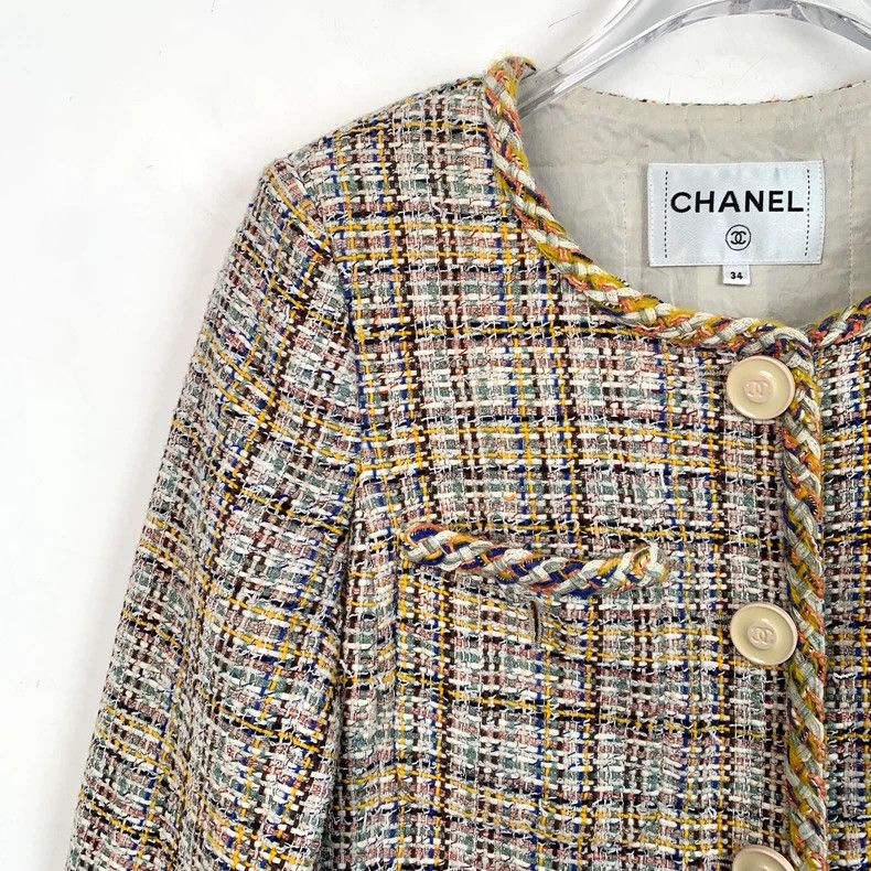 Chanel Chanel Colorful Cotton Fringe Jacket-dmc Size US XXS / EU 40 - 3 Thumbnail
