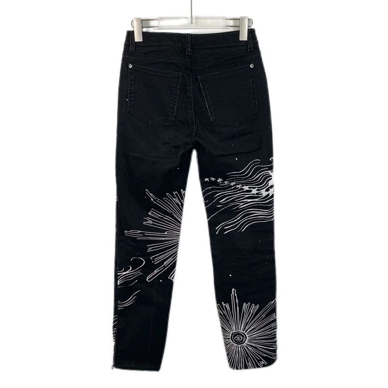 Chanel Black Graffiti Print Denim Casual Pants-dmc Size US 34 / EU 50 - 2 Thumbnail