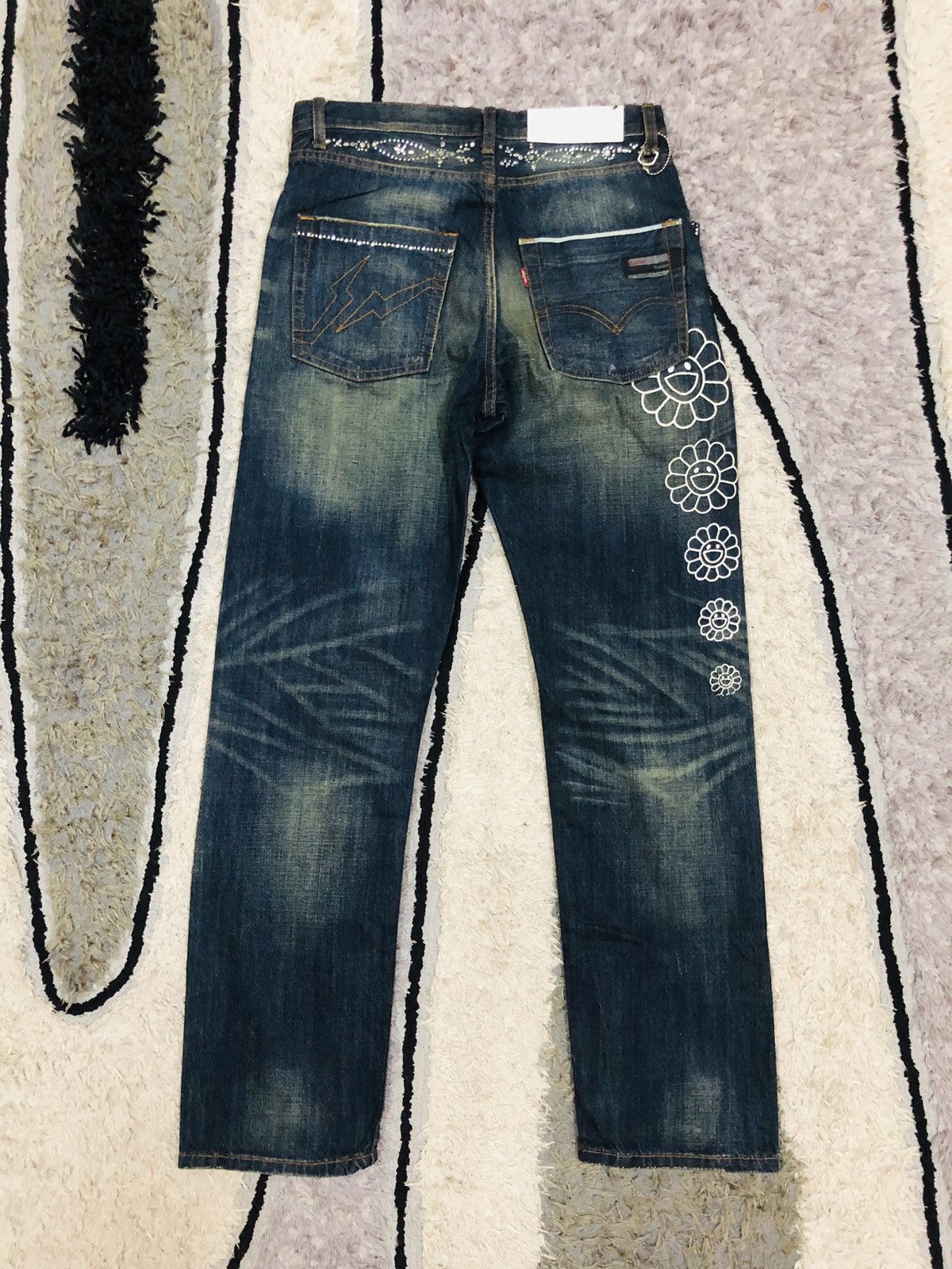 Levis x Takahashi Murakami x Fragment Fenom Hiroshi x Swarovski Crystal  Jeans