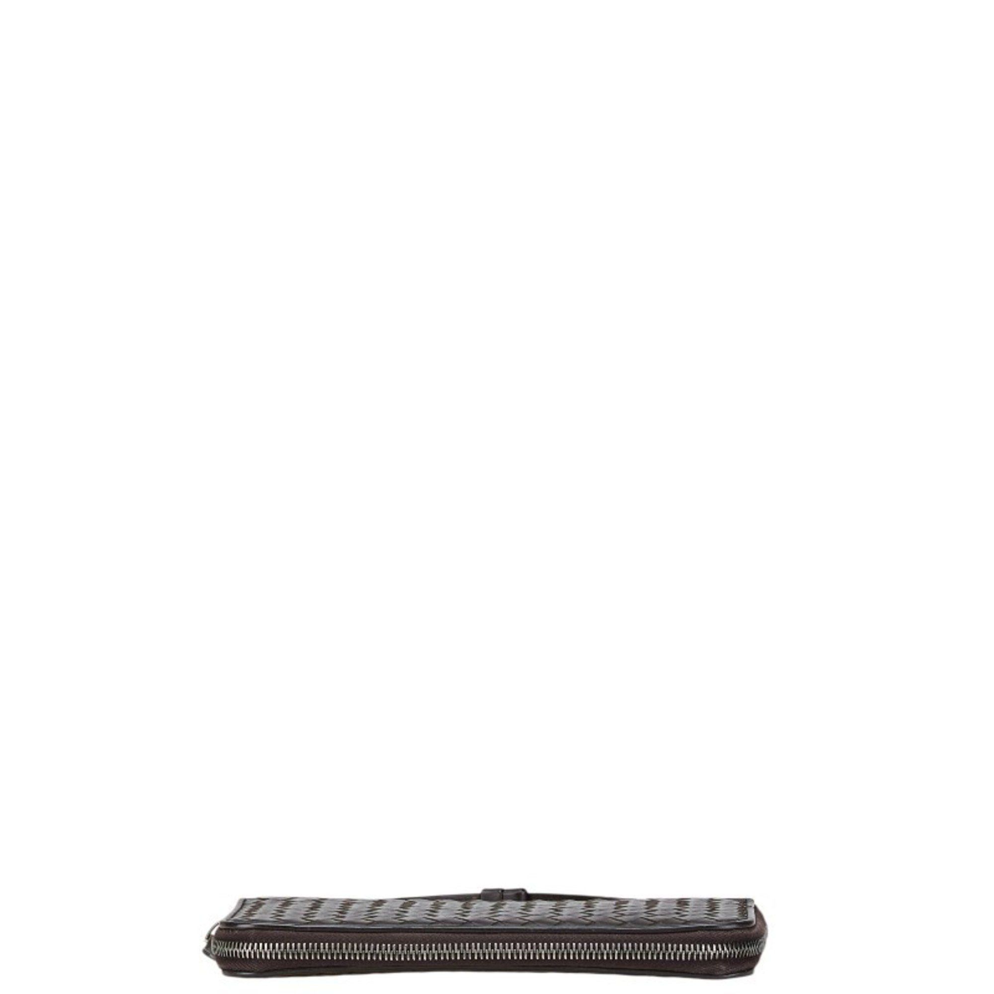 Bottega Veneta Bottega Veneta Intrecciato Round Long Wallet Travel Brown Leather Men's BOTTEGAVENETA Size ONE SIZE - 3 Thumbnail