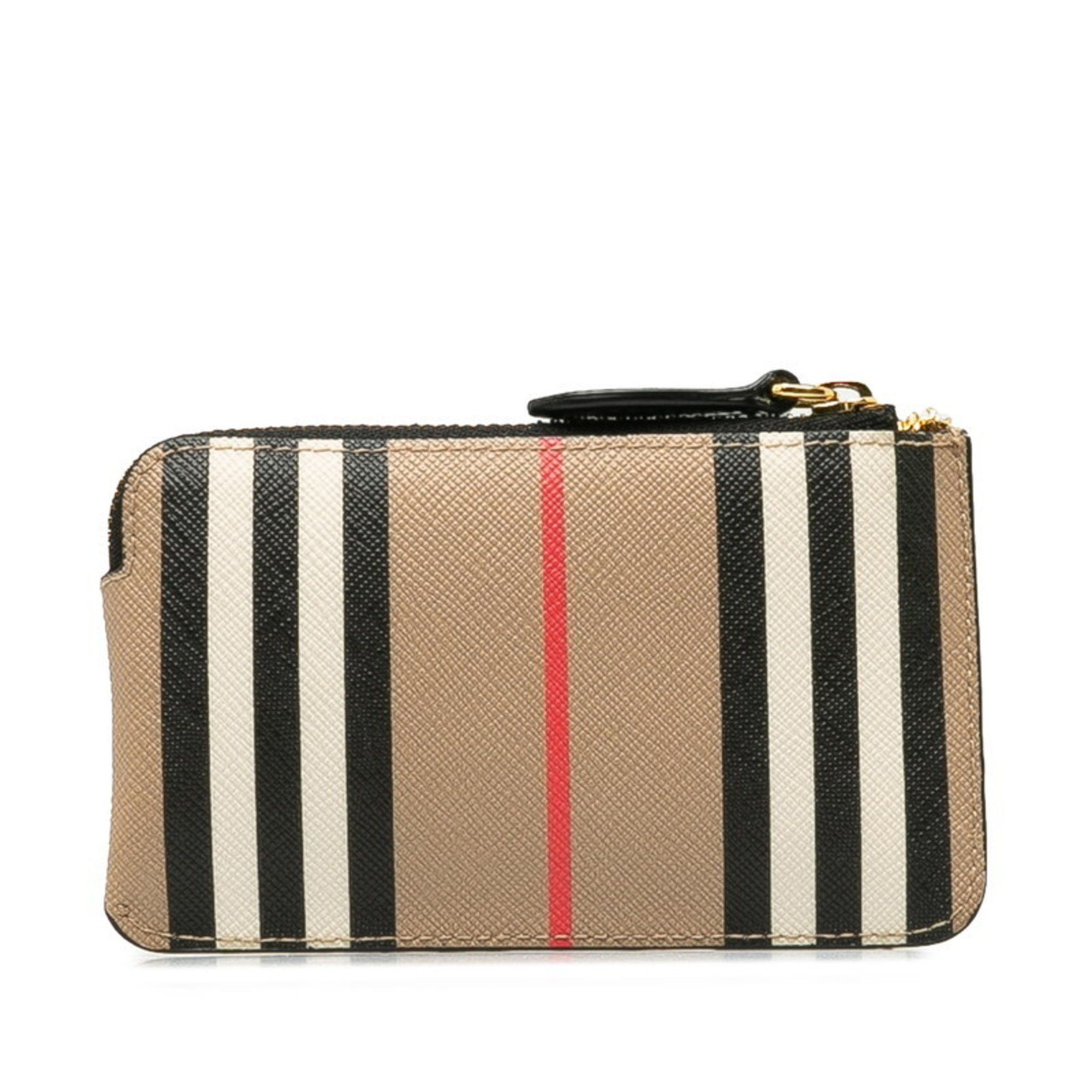 Burberry Burberry Check Coin Case Beige Multicolor PVC Leather Women's BURBERRY Size ONE SIZE - 3 Thumbnail