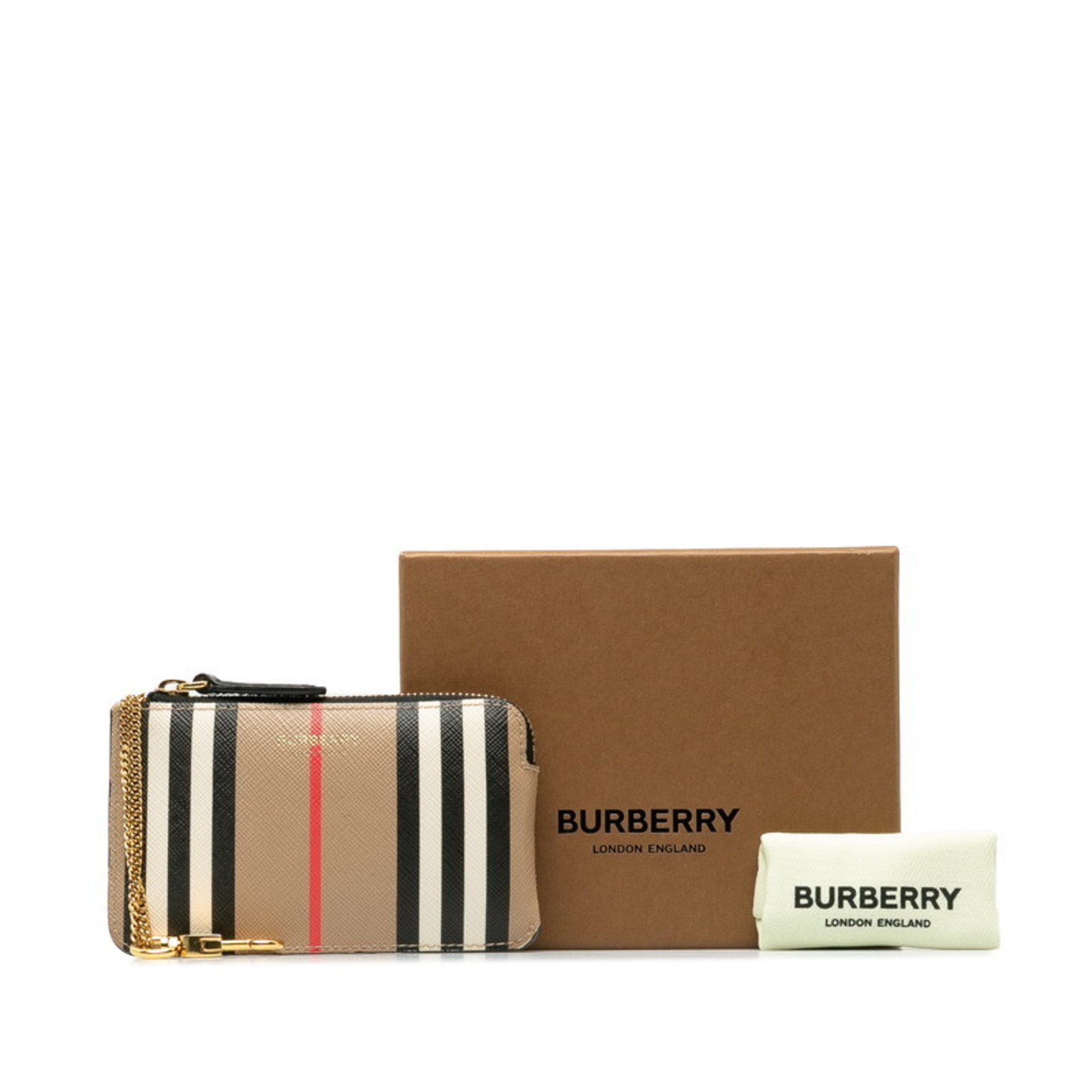 Burberry Burberry Check Coin Case Beige Multicolor PVC Leather Women's BURBERRY Size ONE SIZE - 8 Thumbnail