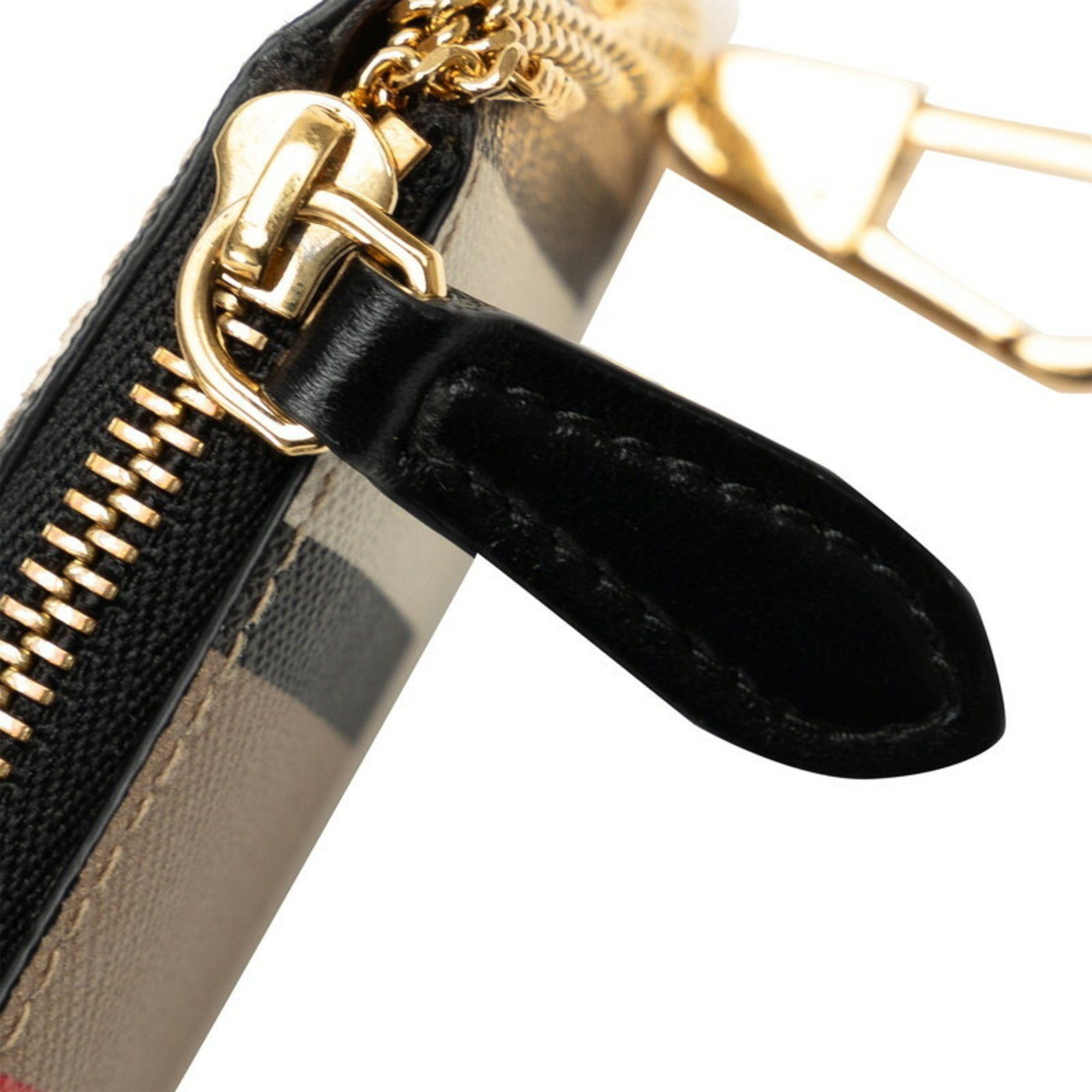 Burberry Burberry Check Coin Case Beige Multicolor PVC Leather Women's BURBERRY Size ONE SIZE - 5 Thumbnail