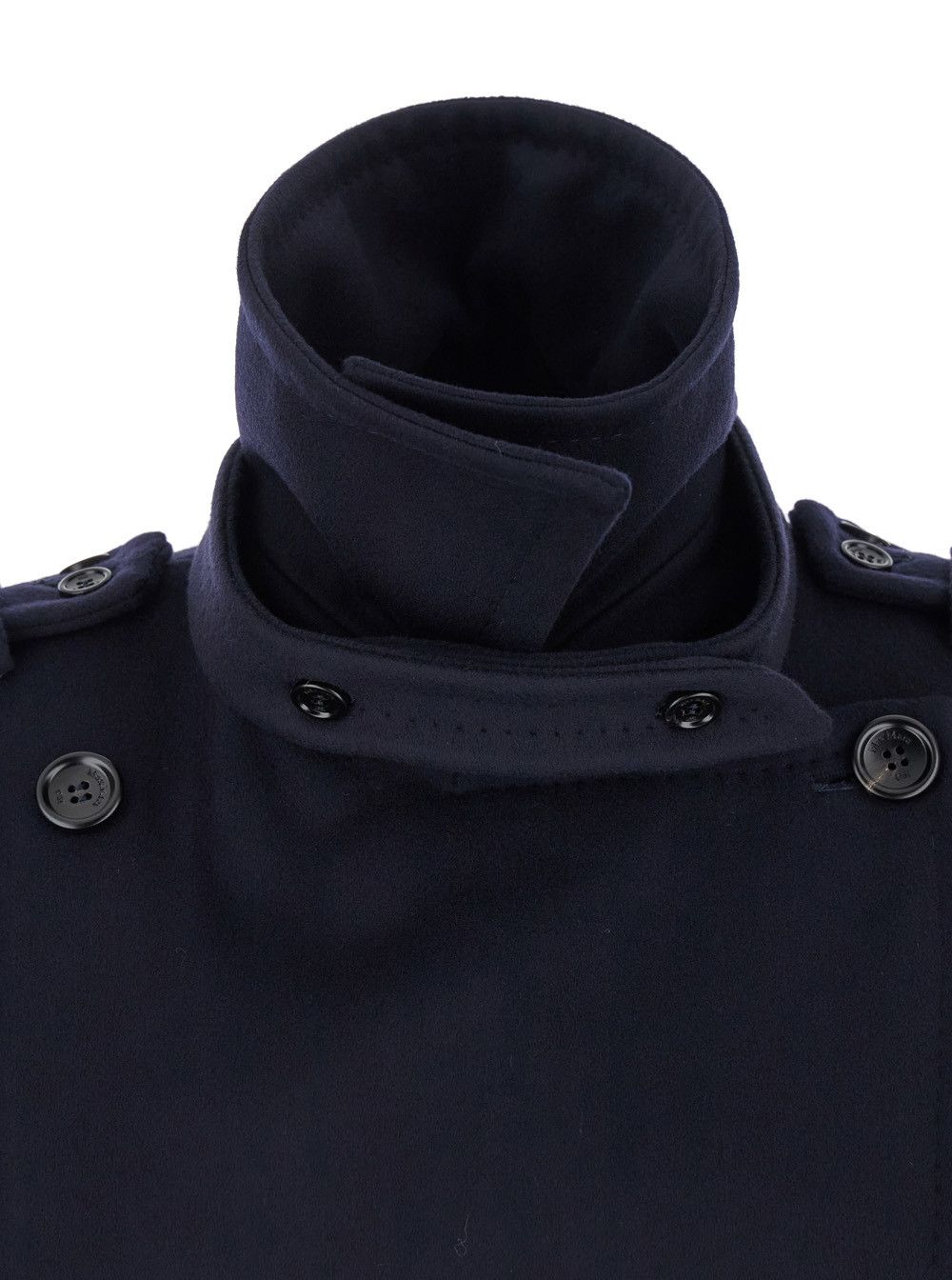 Max Mara 'Laveno' Blue Double Breasted Jacket with Wide Pointed Lapels in Virgin Wool Blend Woman Size M / US 6-8 / IT 42-44 - 3 Thumbnail
