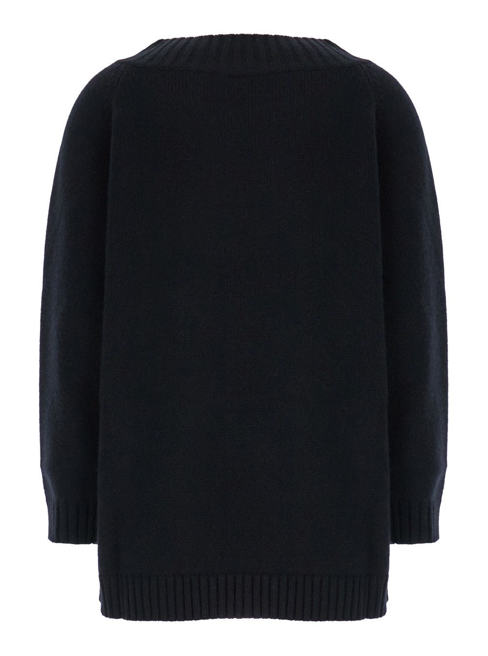 Max Mara 'Radames' Black Sweater with Boat Neckline in Wool and Cashmere Woman Size XS / US 0-2 / IT 36-38 - 2 Thumbnail