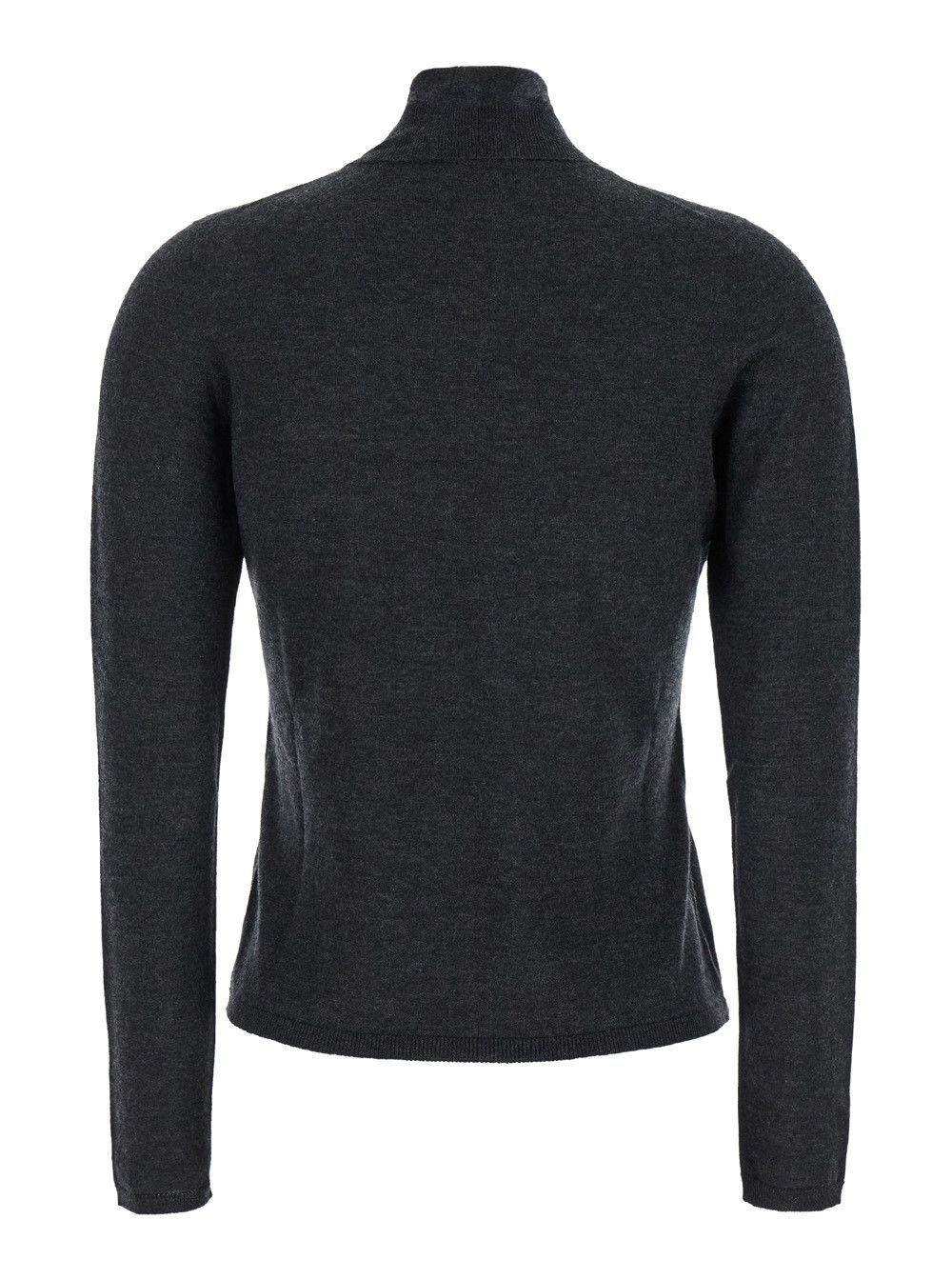 Max Mara 'Adda' Grey High Neck Sweater in Cashmere Woman Size M / US 6-8 / IT 42-44 - 2 Thumbnail