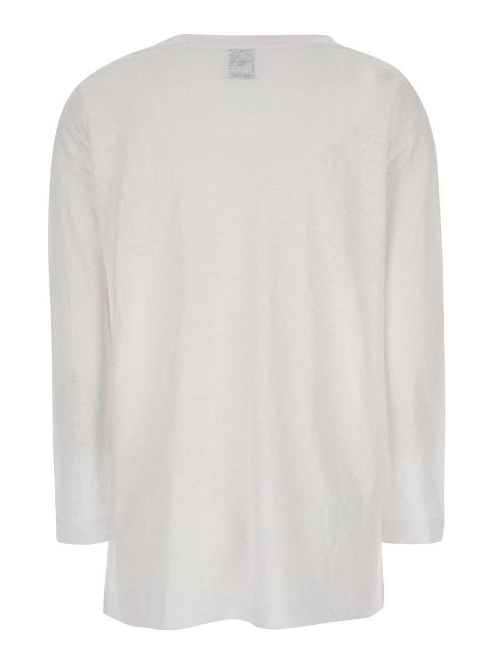 Allude White Shirt with Boart Neckline in Linen Woman Size S / US 4 / IT 40 - 2 Thumbnail