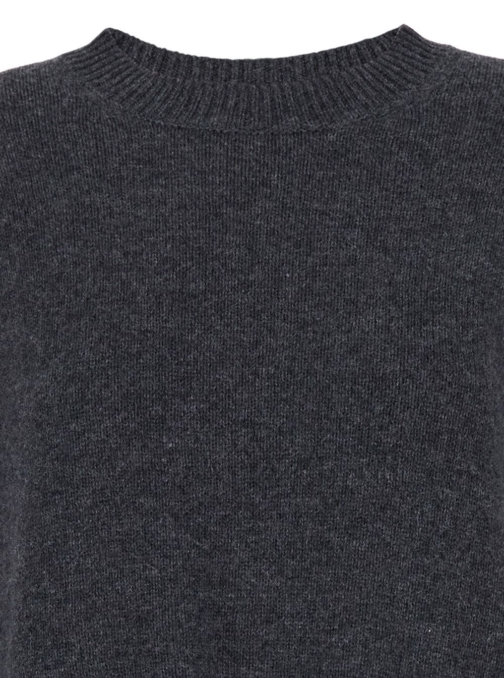 Allude Grey Relaxed Crewneck Sweater in Cashmere Woman Size S / US 4 / IT 40 - 3 Thumbnail