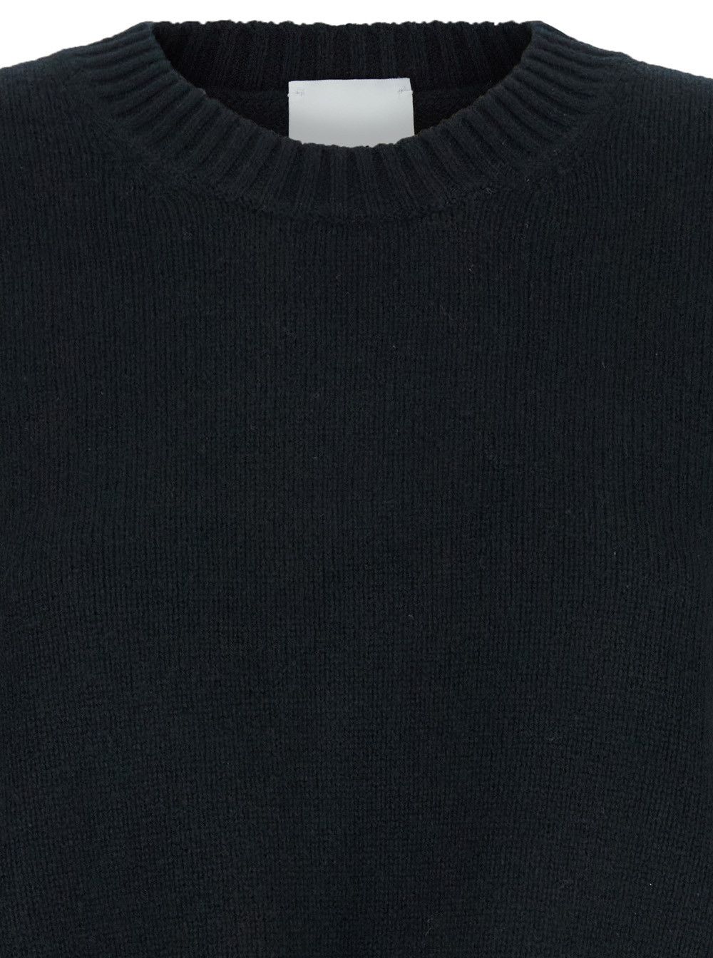 Allude Black Crewneck Sweater with Dropped Shoulders in Cashmere Woman Size XS / US 0-2 / IT 36-38 - 3 Thumbnail
