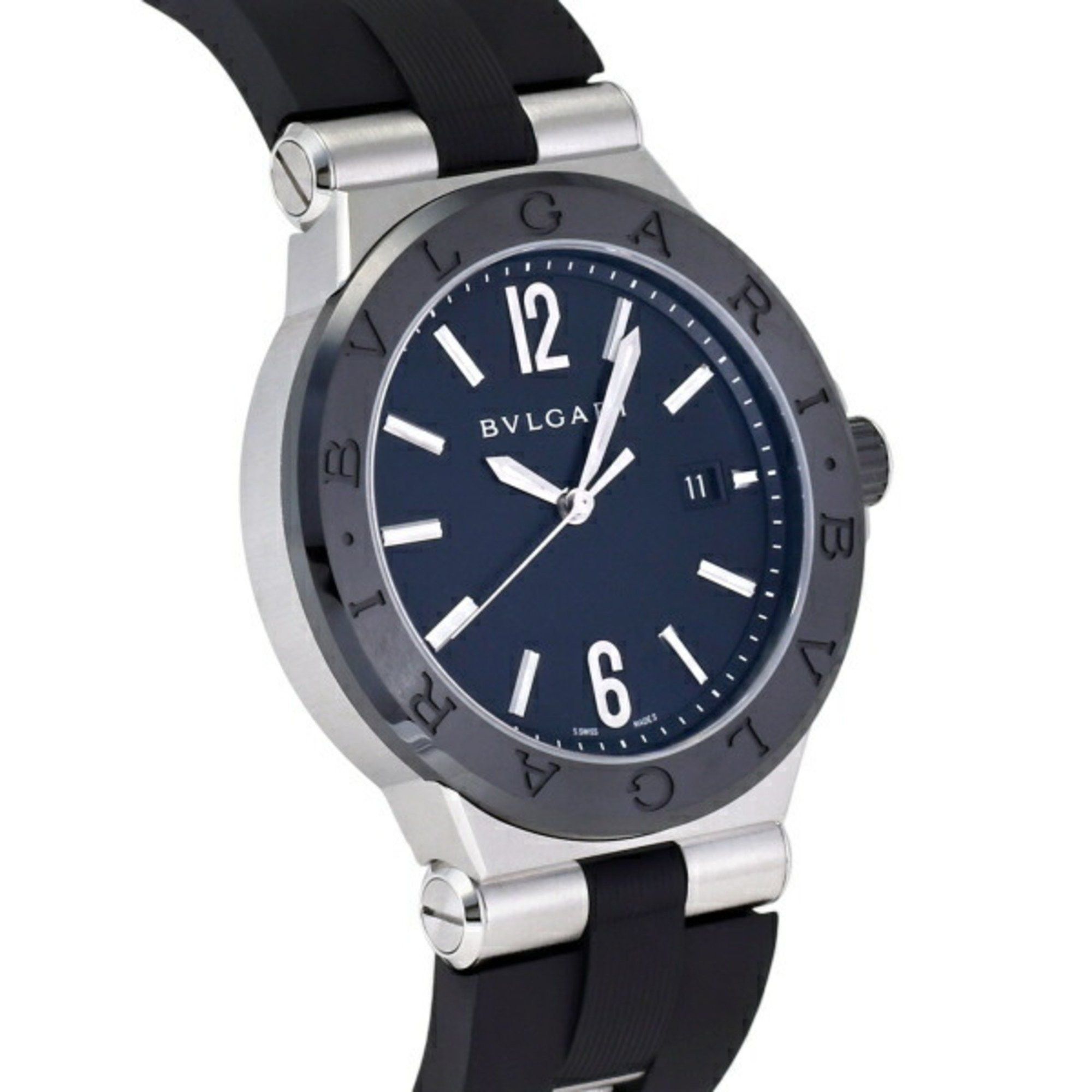 Bvlgari BVLGARI Diagono Ceramic 102029 DG42BSCVD Black Dial Men's Watch __ Size ONE SIZE - 2 Thumbnail