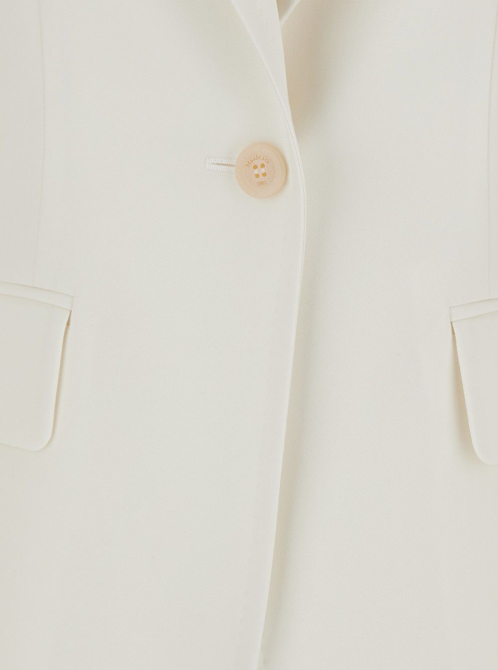 Max Mara 'Palchi' White Jacket with Classic Lapels in Virgin Wool Woman Size M / US 6-8 / IT 42-44 - 3 Thumbnail
