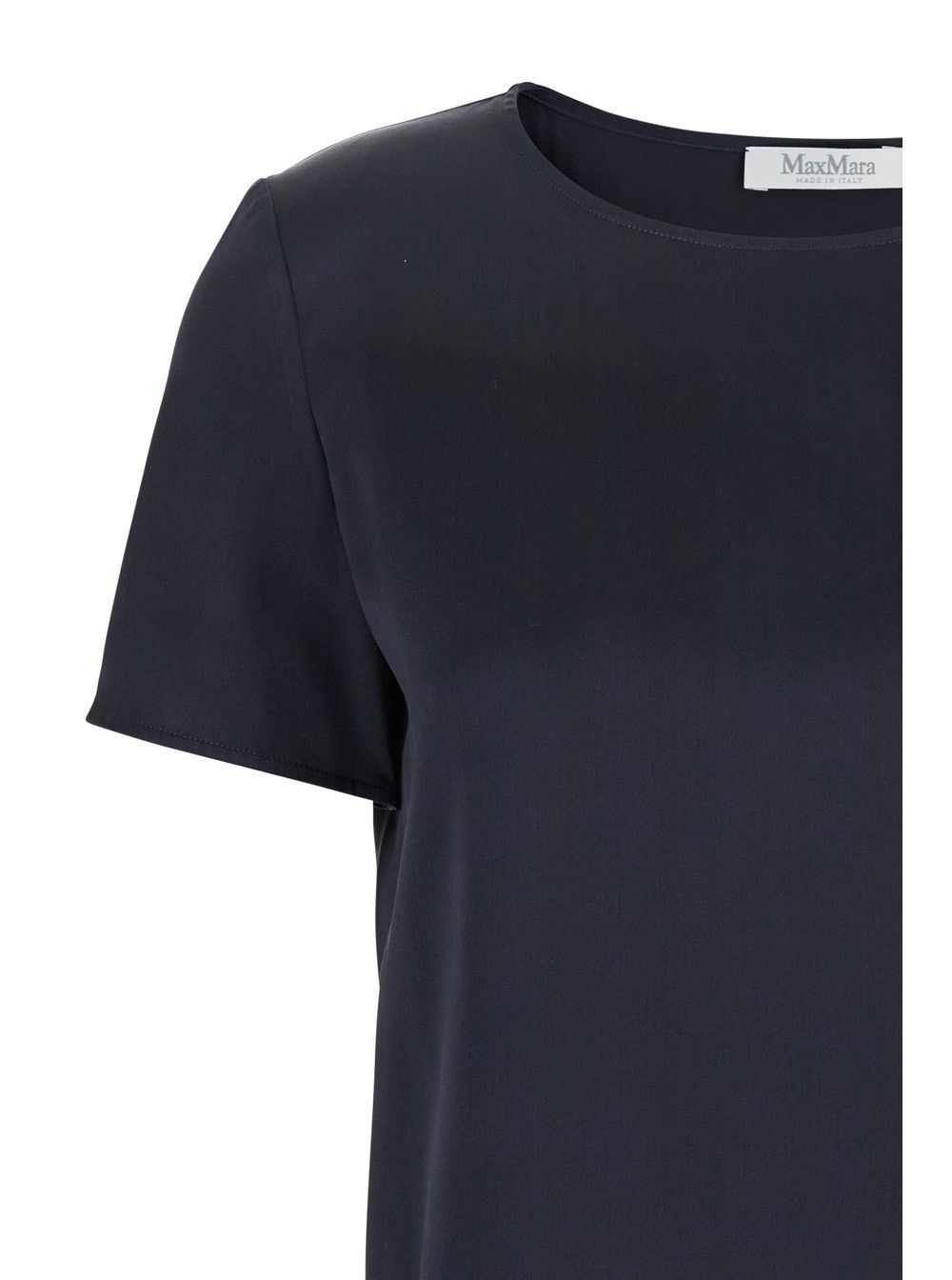 Max Mara 'Dida' Blue Crewneck T-Shirt in Silk Woman Size L / US 10 / IT 46 - 3 Thumbnail