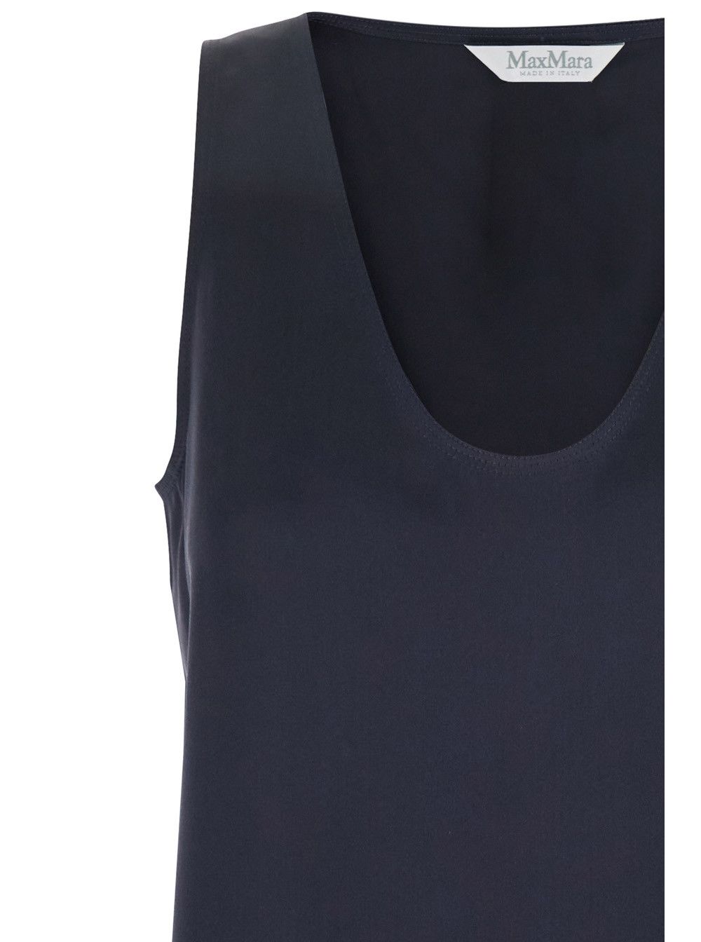 Max Mara 'Filly' Blue Sleeveless Top with Round Neck in Silk Woman Size M / US 6-8 / IT 42-44 - 3 Thumbnail