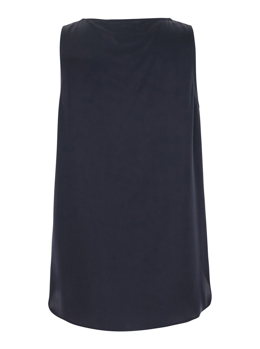 Max Mara 'Filly' Blue Sleeveless Top with Round Neck in Silk Woman Size M / US 6-8 / IT 42-44 - 2 Thumbnail