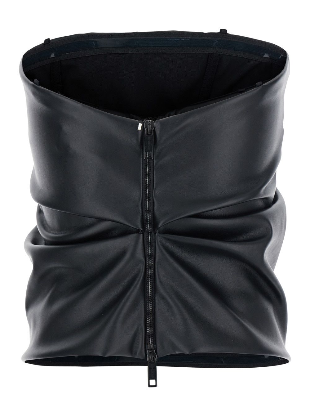 Sportmax 'Lindsey' Black Bandeau Top with V-Neck on the Back in Tech Fabric Woman Size L / US 10 / IT 46 - 2 Thumbnail