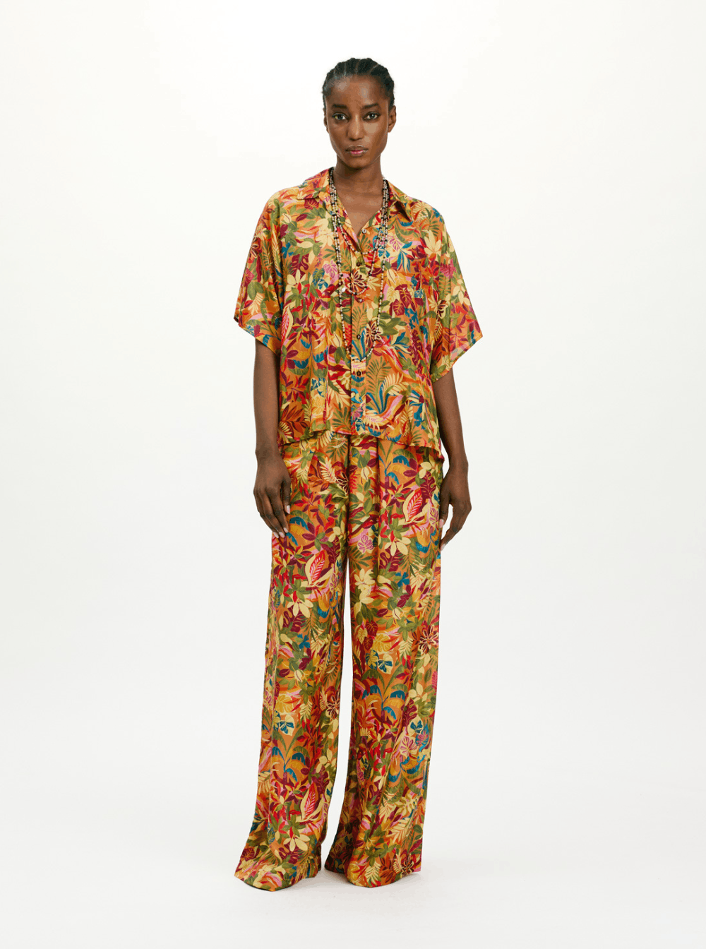Missoni 'Aspes' Multicolor Palazzo Pants with All-Over Floral Print in Silk Woman Size 30" / US 8 / IT 44 - 4 Thumbnail