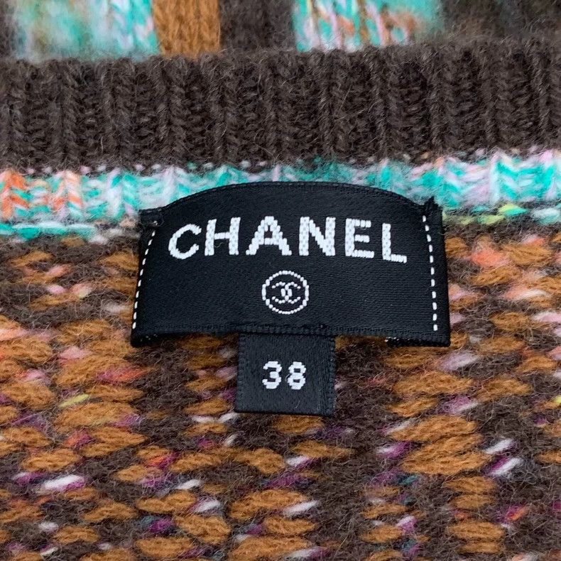Chanel Colorful Patterned Cashmere Tank Top-dmc Size US S / EU 44-46 / 1 - 6 Thumbnail