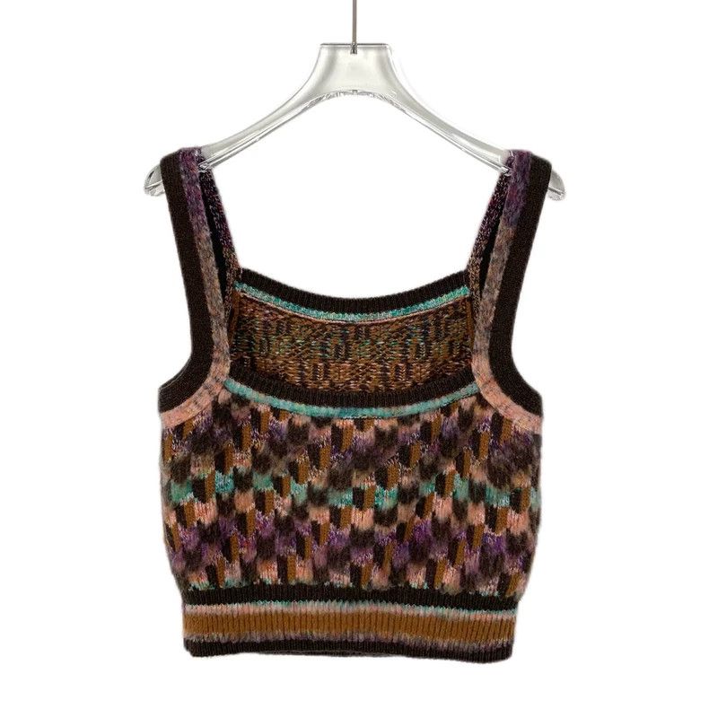 Chanel Colorful Patterned Cashmere Tank Top-dmc Size US S / EU 44-46 / 1 - 2 Thumbnail