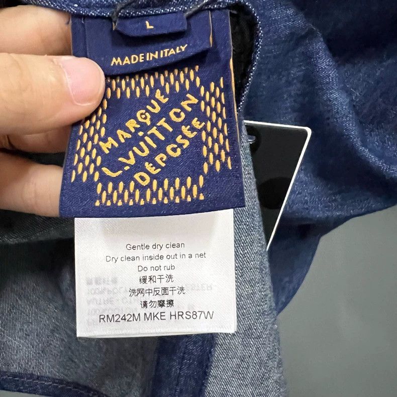 Louis Vuitton Louis Vuitton Blue Embroidered Logo Shirt-dmc Size US L / EU 52-54 / 3 - 5 Thumbnail