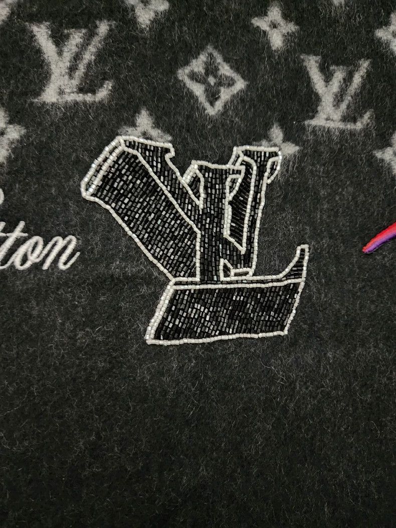 Louis Vuitton Louis Vuitton Black Grey Cashmere Scarf-dmc Size ONE SIZE - 4 Thumbnail