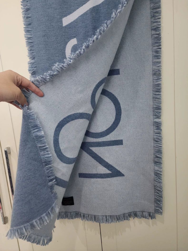 Louis Vuitton Louis Vuitton Blue Logo Scarf-dmc Size ONE SIZE - 3 Thumbnail