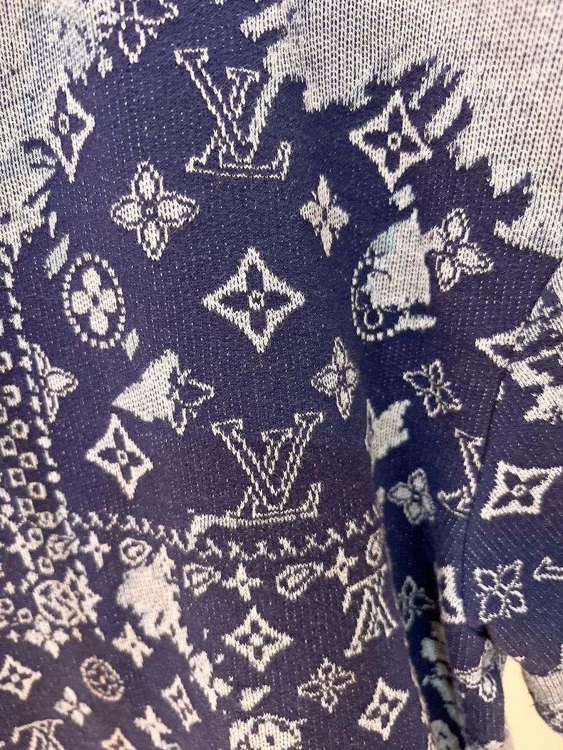 Louis Vuitton Louis Vuitton Logo Hoodie in Blue Color-dmc Size US XS / EU 42 / 0 - 6 Thumbnail