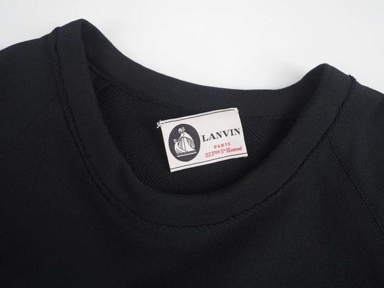 Lanvin Black Beaded Logo Sweatshirt for Women-dmc Size US XS / EU 42 / 0 - 3 Thumbnail
