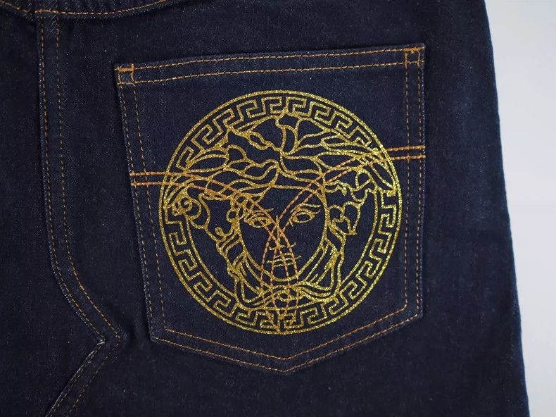 Versace Versace Blue Medusa Denim Mini Skirt-dmc Size US 31 - 3 Thumbnail