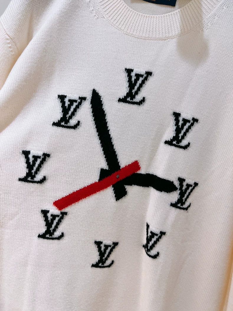 Louis Vuitton Louis Vuitton White Clock Sweater L Size-dmc Size US L / EU 52-54 / 3 - 6 Thumbnail