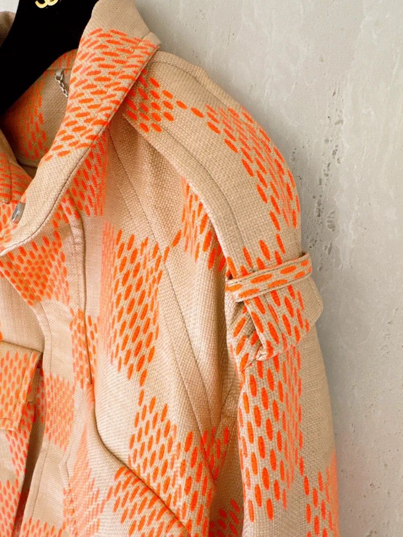 Louis Vuitton Louis Vuitton Orange Checkered Jacket-dmc Size US L / EU 52-54 / 3 - 3 Thumbnail