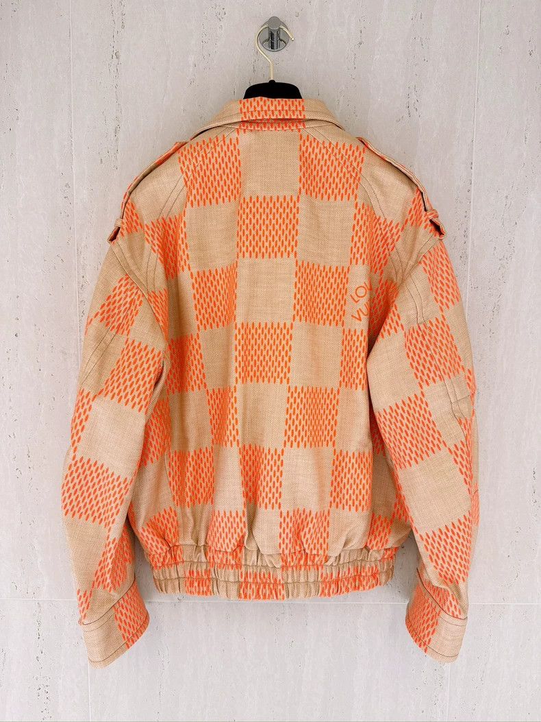 Louis Vuitton Louis Vuitton Orange Checkered Jacket-dmc Size US L / EU 52-54 / 3 - 2 Thumbnail