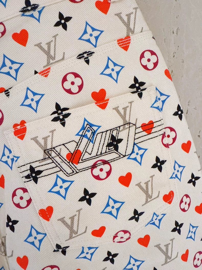 Louis Vuitton Louis Vuitton Logo Printed Denim Pants-dmc Size US 34 / EU 50 - 4 Thumbnail