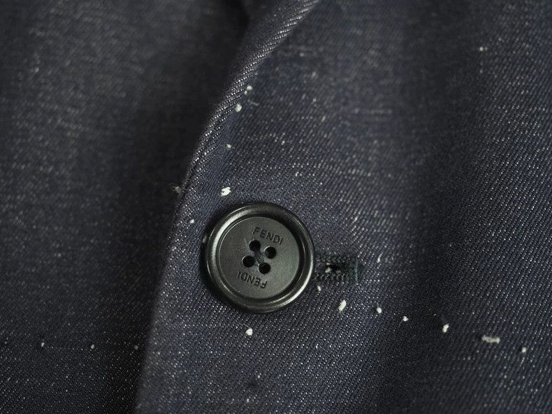 Fendi Fendi Dark Blue Embroidered Suit Jacket-dmc Size US L / EU 52-54 / 3 - 4 Thumbnail