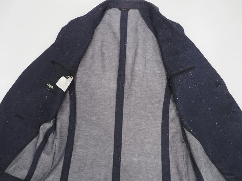 Fendi Fendi Dark Blue Embroidered Suit Jacket-dmc Size US L / EU 52-54 / 3 - 7 Thumbnail