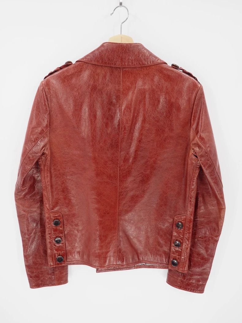 Gucci Gucci Double-Breasted Leather Jacket-dmc Size US M / EU 48-50 / 2 - 2 Thumbnail