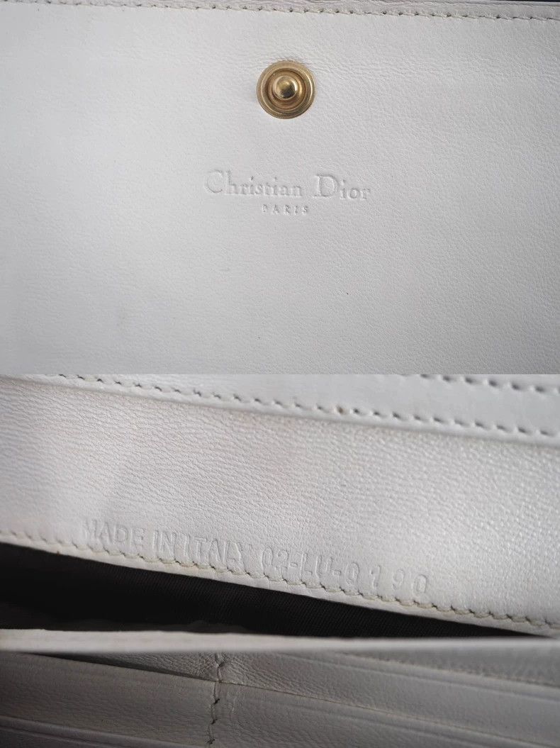Dior Dior Cream Quilted Long Fold Wallet-dmc Size ONE SIZE - 8 Thumbnail
