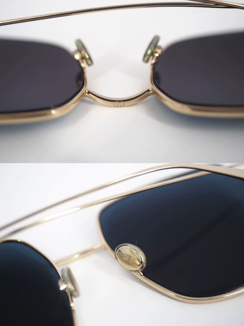 Dior Christian Dior Gold Blue Sunglasses-dmc Size ONE SIZE - 6 Thumbnail