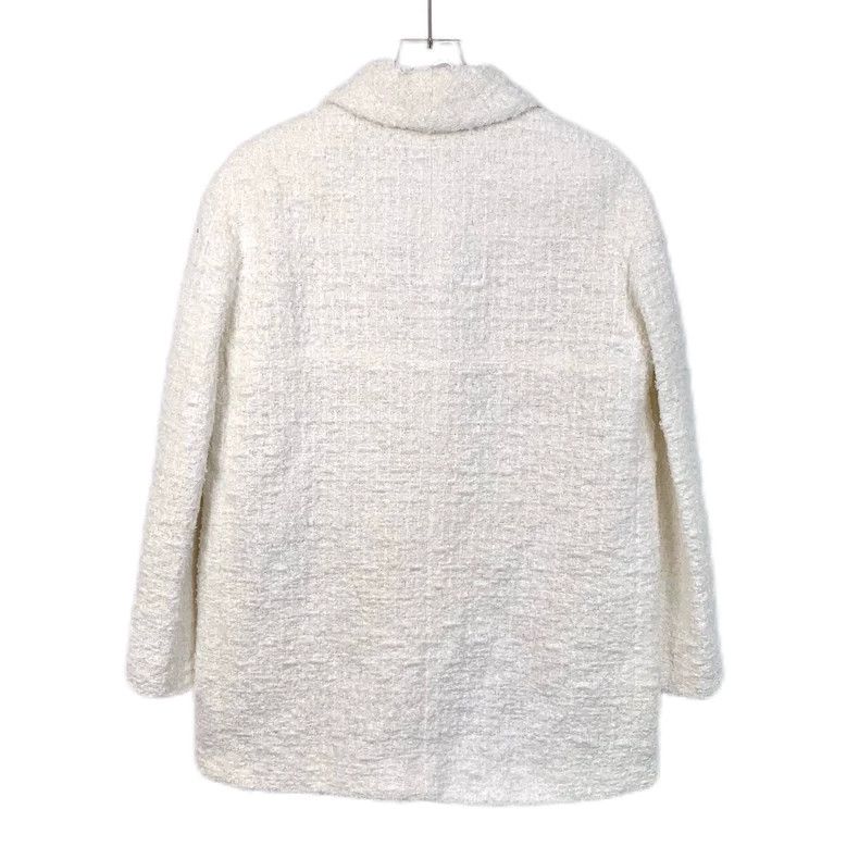 Chanel Chanel White Knit Tweed Jacket-dmc Size US XXS / EU 40 - 2 Thumbnail