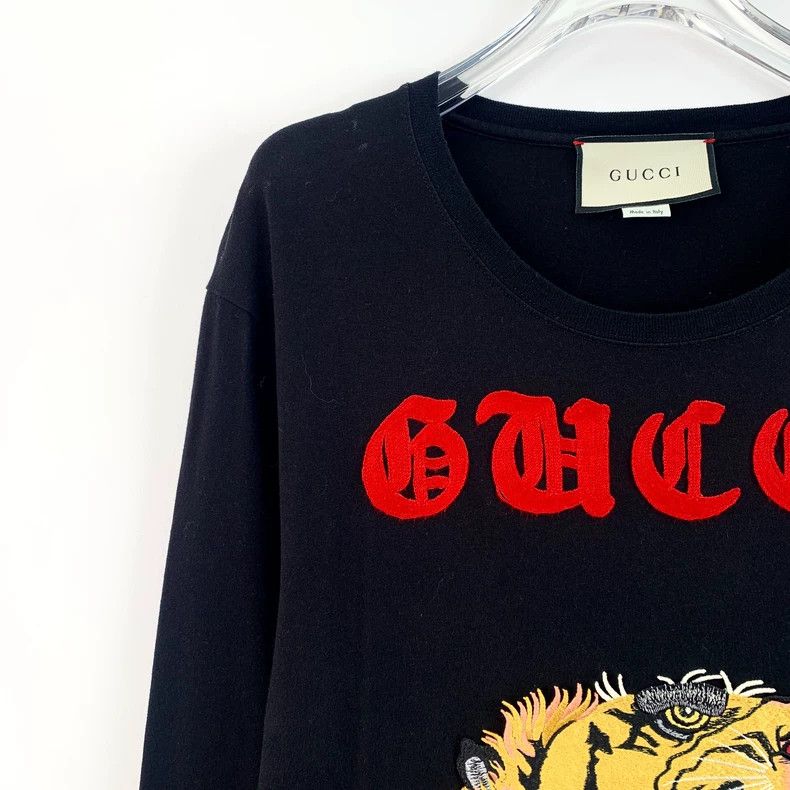 Gucci Gucci Black Tiger Embroidered Long Sleeve Sweatshirt-dmc Size US S / EU 44-46 / 1 - 3 Thumbnail